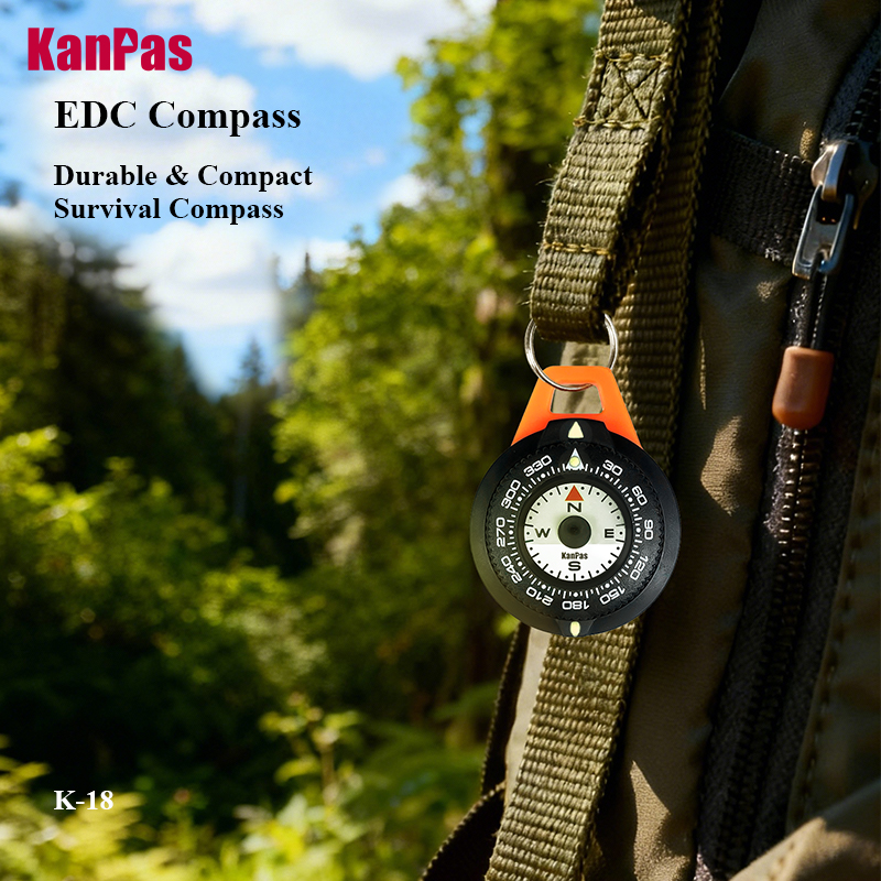 Outdoor Adventure Gear - Мини-компас KANPAS EDC, светящийся компас для