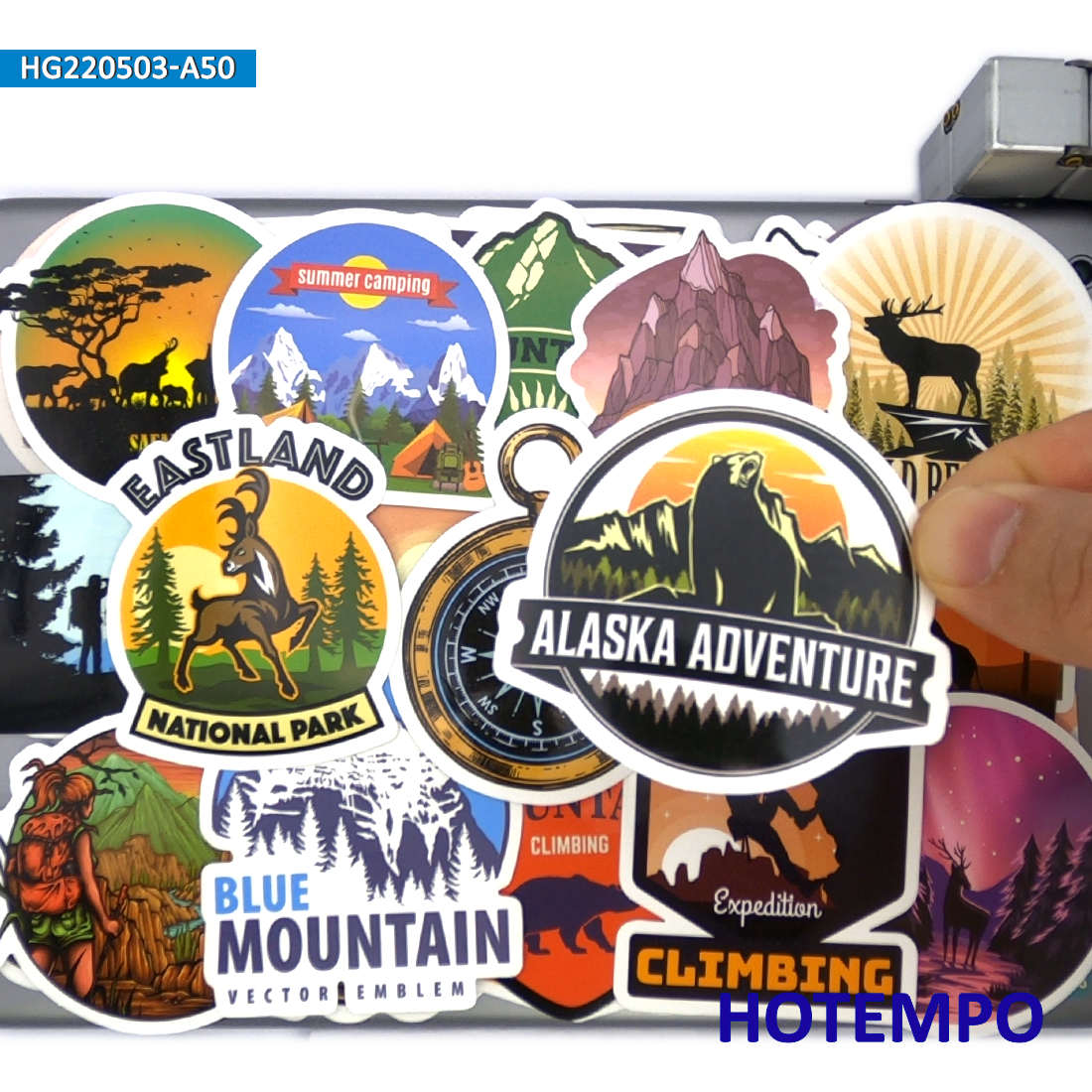 Outdoor Adventure World - Набор наклеек для путешествий по миру,